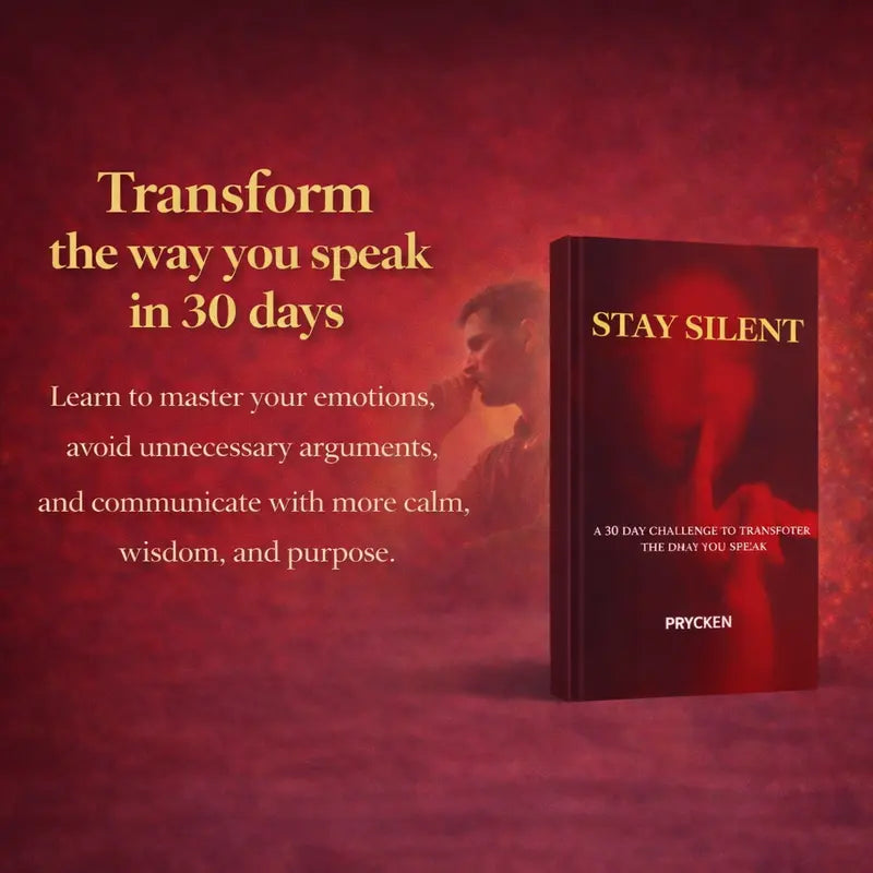 [September Stock Up]Prycken STAY SILENT: a 30 Day Challenge to Transform the Way You Speak. Master Self-Control & Emotional Intelligence | Build Powerful Communication — a Practical Self-Growth & Daily Reading Book|Limited-Time Shipping Included