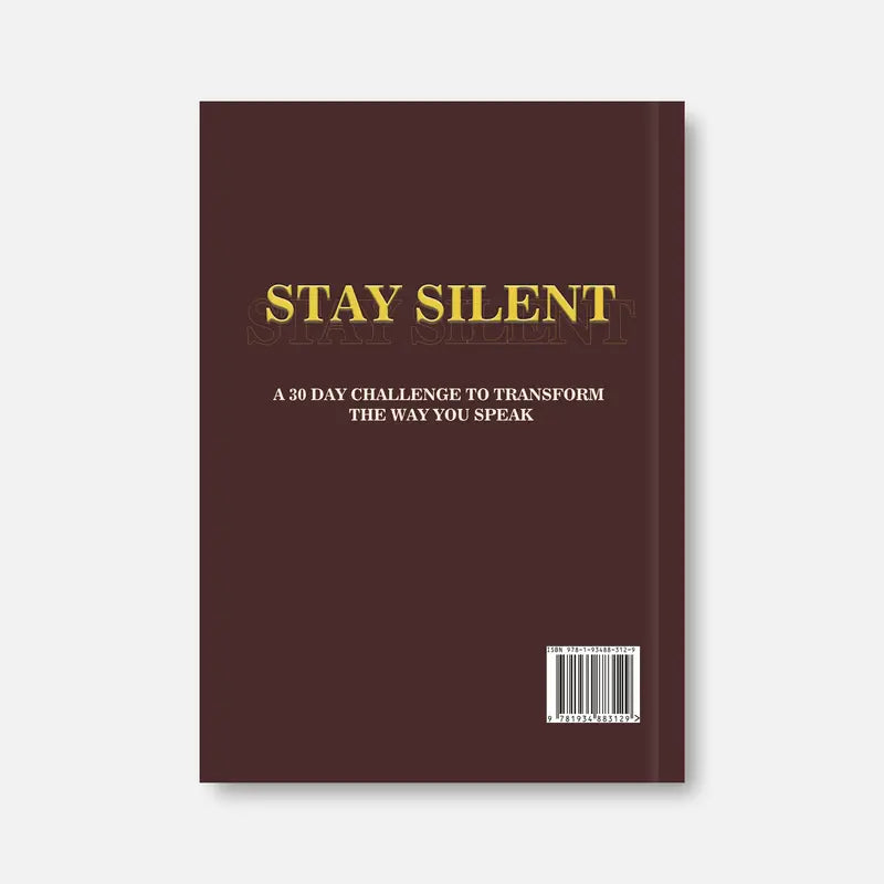 [September Stock Up]Prycken STAY SILENT: a 30 Day Challenge to Transform the Way You Speak. Master Self-Control & Emotional Intelligence | Build Powerful Communication — a Practical Self-Growth & Daily Reading Book|Limited-Time Shipping Included